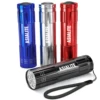 9 LEDs Mini AAA Aluminum Flashlights Super Bright Handheld Torch Assorted Colors Batteries Included