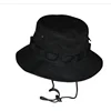 OEM Adjustable String Black Cotton Wide Brim Fisherman Hat