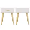 Solid wood bedside table white living room cabinet bedside table