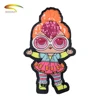 Wholesale color embroidery woven patch denim patches iron custom logo sequin patch for jackets /bag