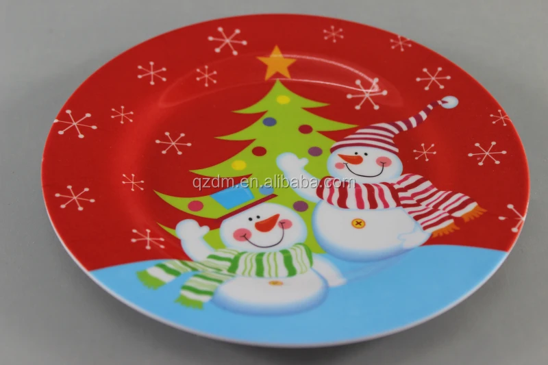Hot Sell Melamine dinner plate ,Christmas Dishes , Xmas Plate