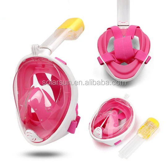 Free Sample Wholesale Custom 180 View Panoramic Diving Mask Snorkel Full Face with Anti-Fog Anti-Leak Snorkeling Design