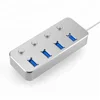 Portable type c 4 Ports USB 3.0 Hub with On/Off Switch