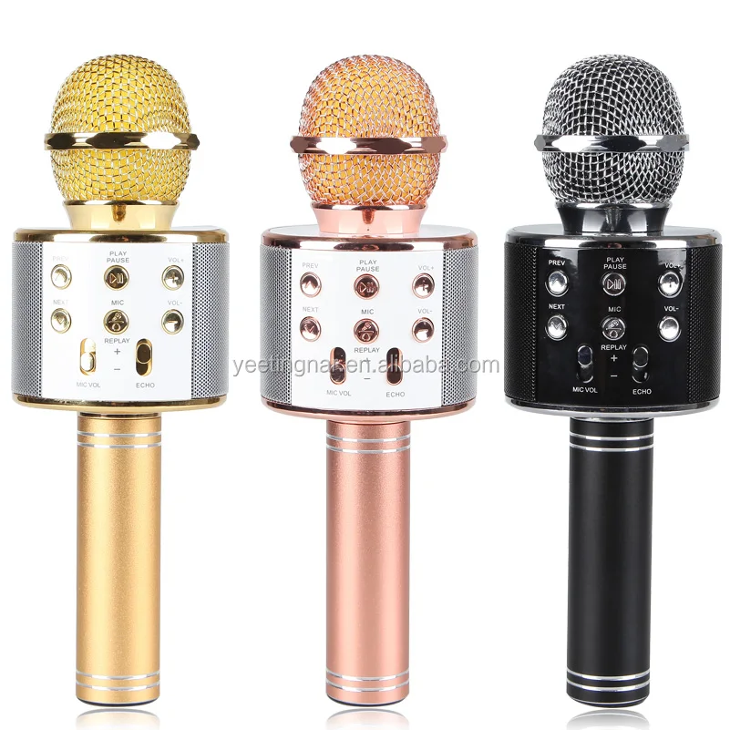 Ws858 Portable Bluetooth Karaoke Dj Microphone Wireless Professional  Speaker Home Ktv Handheld Microphone Mikrofon Mic Fifine - Microphones -  AliExpress