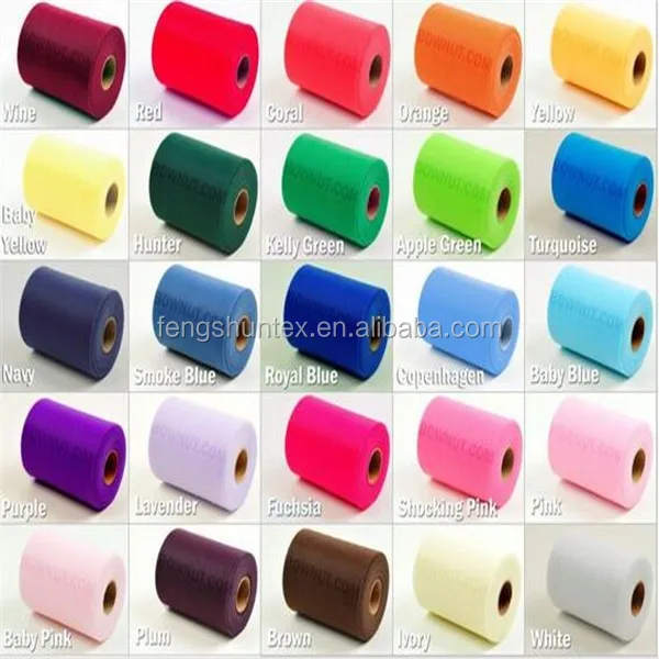 2017 Hot Selling Colorful Tulle Buy Tulle Roll 100 Yards,Colorful