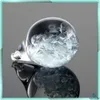 Hot Sale Charming Glass Bulb Floating March Birthstone Rings