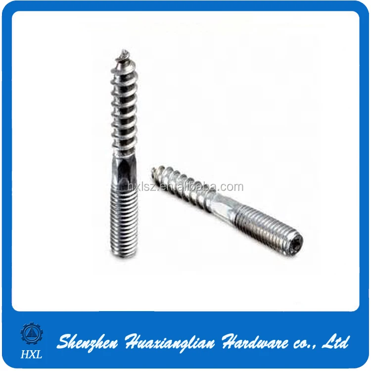 Double Ended Thread Wood Screw Stud Buy Double End Threaded Stud