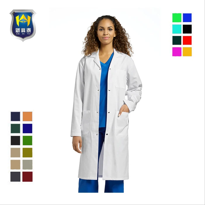 Three Pockets Button Front Medical Designs Doctor White Lab Coat Buy