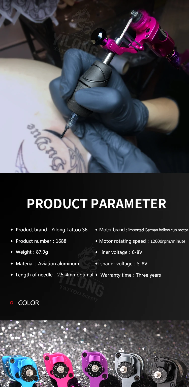 YIilong High Quality Wholesale Newest Design Tattoo rotary machine Low Noisy Tattoo Gun