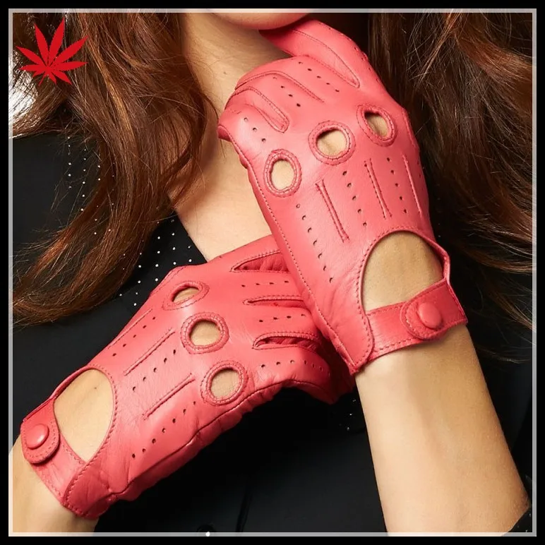 2016 ladies fashion color series driving lady leather gloves