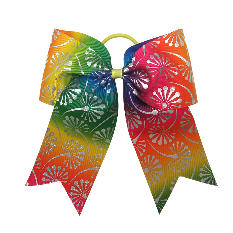 glitter cheer bow cheerleading hair bow with elastic tie - buy