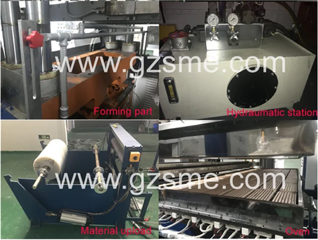 Automatic plastic cup thermoforming machine