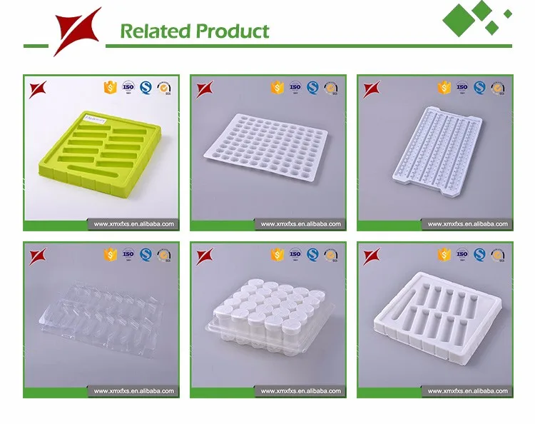 Transparent PET material disposable plastic tray electronic component packing