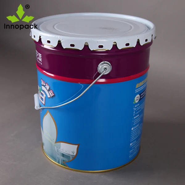 Wholesale 18 liter 20 litre metal empty paint drum/bucket/pails with lid, View metal bucket