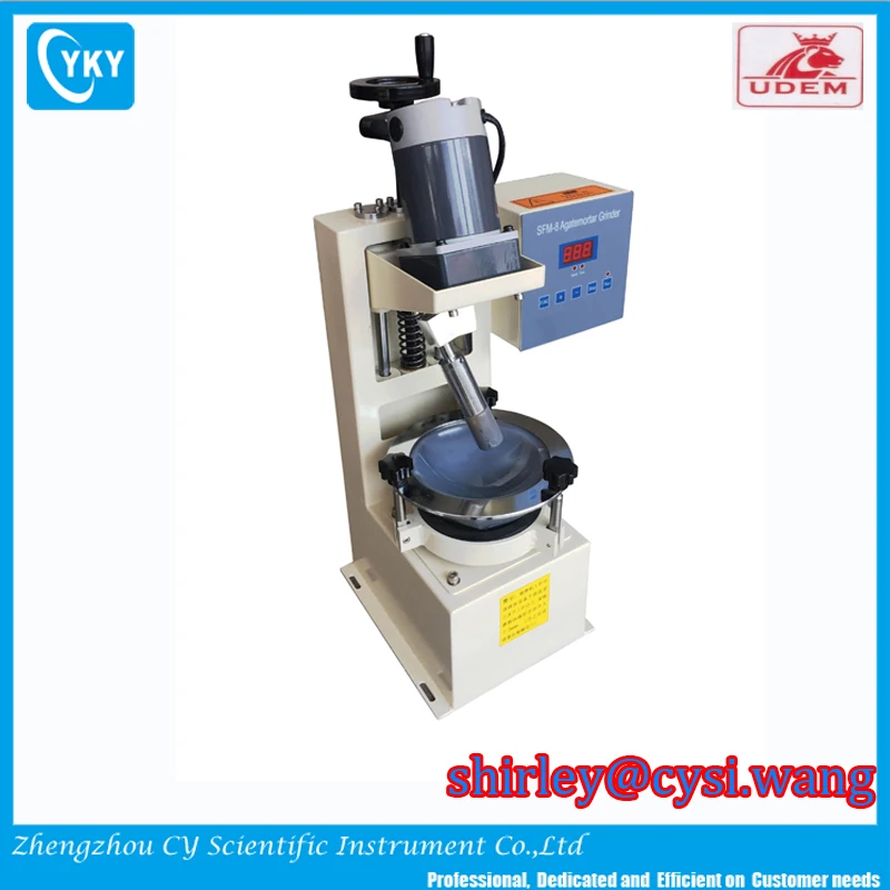 Automatic Desktop Soil Sample Grinder With Mortar And Pastel Setup For