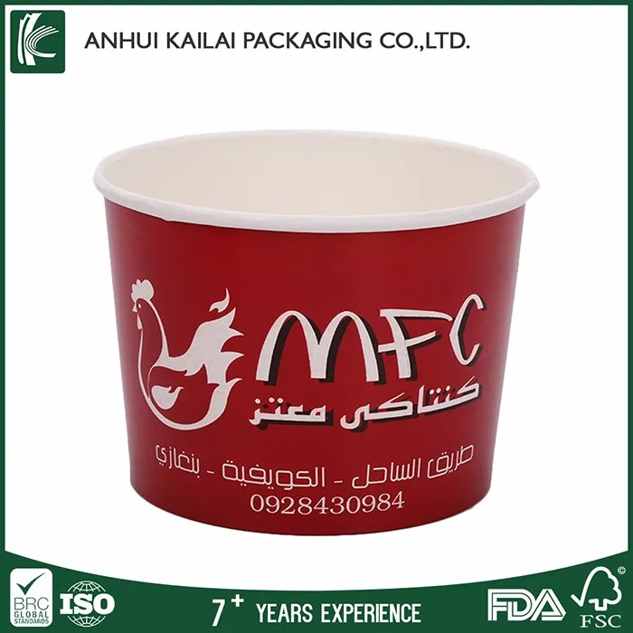170oz disposable fried chicken custom logo paper bucket