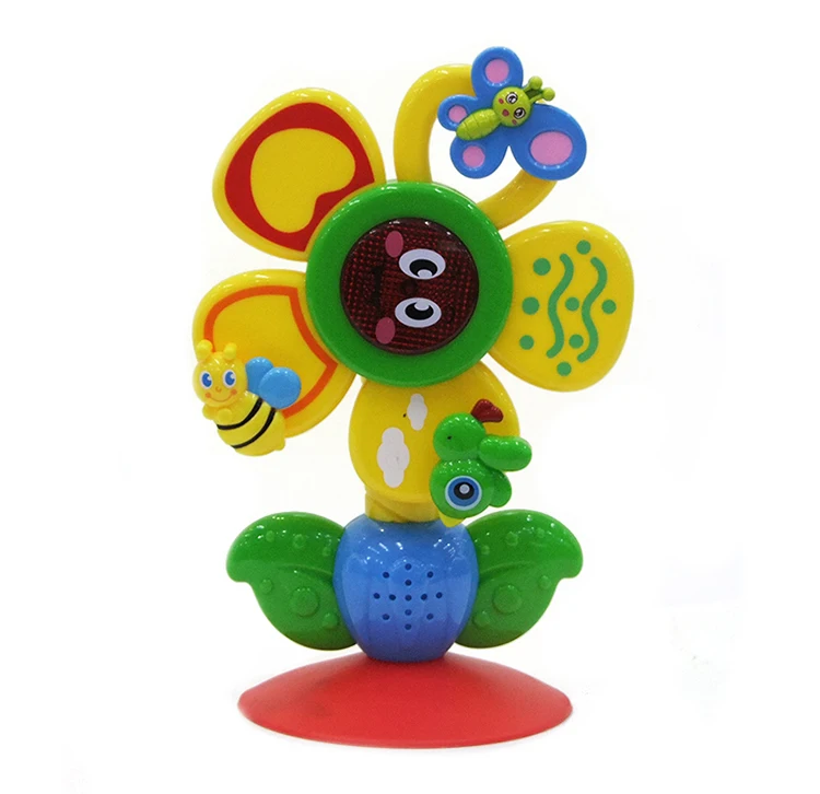 B O musical plastic toy flower with light for kids