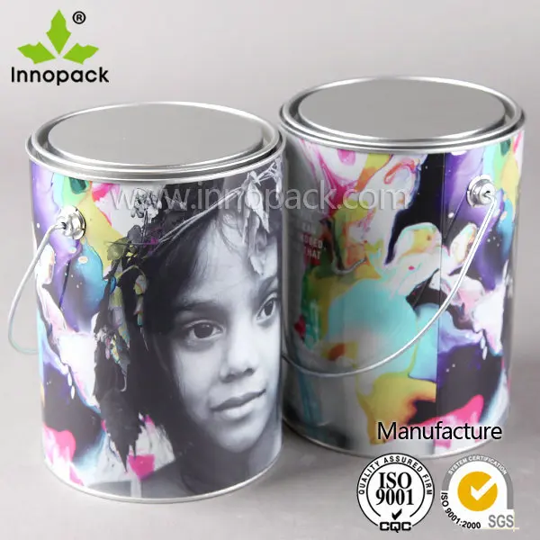 4 Quart Paint Cans With Lid And Handle For Paint,Coating,Glue,Adhesive