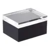 Custom black acrylic cube box with lid/acrylic storage box with lid/acrylic display case box wholesale