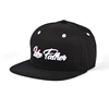 OEM embroidered 100 acrylic snap back cap, snapback black hat with custom logo