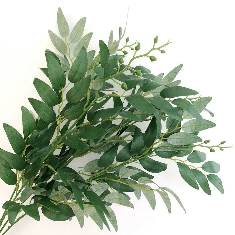 artificial leaves with tall stem  eucalyptus leaves