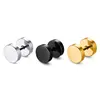 Chengfen factory silver ,gold ,black ,blue plated steel jewelry korean stud earrings for boys korean earring for men