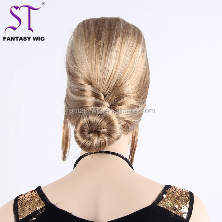 perruque blonde chignon