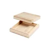 Natural Paulownia Wooden Gift Storage Box Left Up lid Square Jewelry Wooden Box