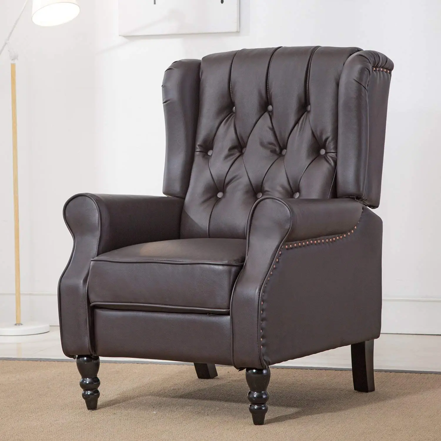 Buy ComHoma Tufted Wingback Recliner Classic Armchair Elizabeth Queen