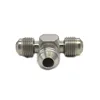 1/4 MFL male flare stainless steel tee thread pipe fitting