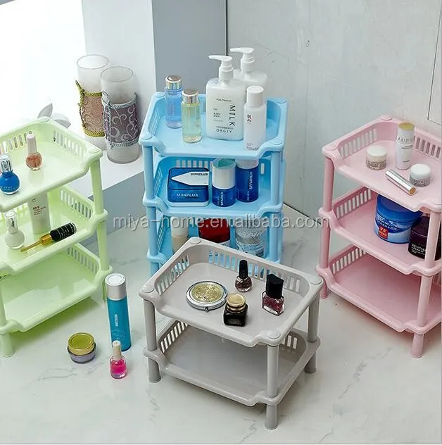New Arrival Square Plastic Bathroom Shelf Storage Rack / Toilet Kitchen