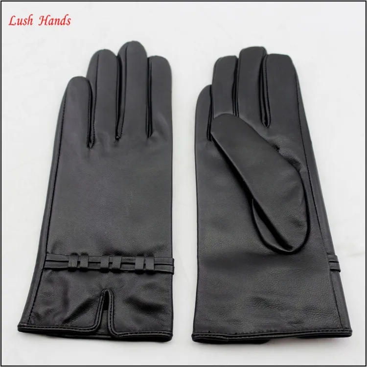 ladies simple winter driving sheepskin fashion star brands leather hand gloves