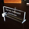 Factory direct sale beautiful customized colorful laser cutting office acrylic solid desk name plate