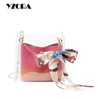 2019 Mini summer clear pvc material for handbag with scarves