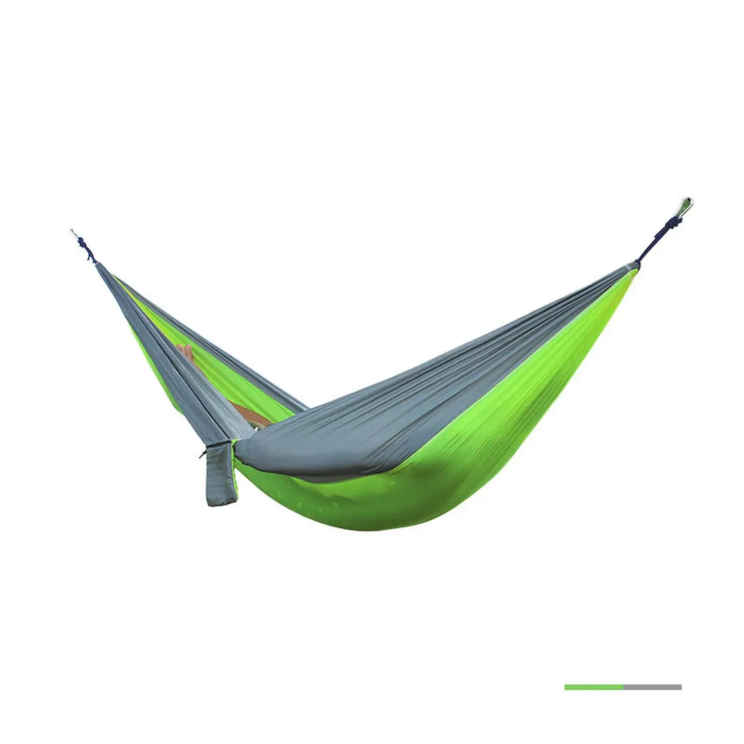 Mandaartins 24 Color 2 People Portable Parachute Hammock Camping Survival Garden Flyknit Hunting Leisure Hamac Travel Double Person Hamak,Grey green