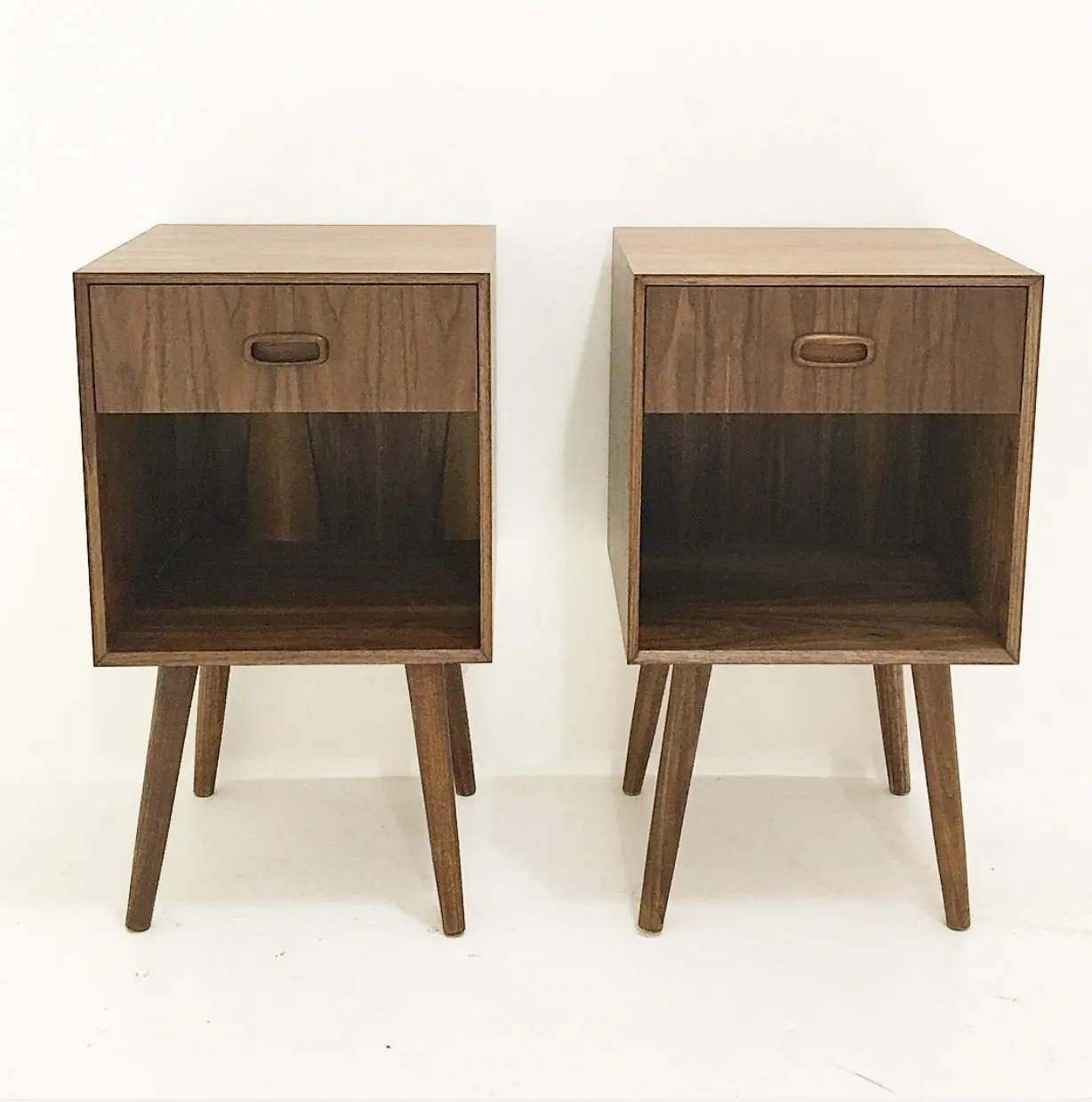 Mid Century Style Nightstands- Single Drawer