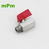 Factory Price 1/4" 3/8'' 1/2'' BSP Thread Male to Female Brass Mini Ball Valve for water air oil and gas