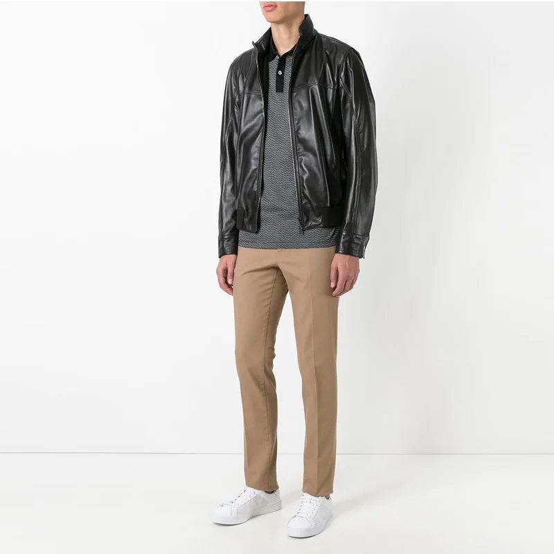 Woodland Short Style Men Pu Leather Jacket - Buy Leather Jacket,Woodland Leather Jacket Price 