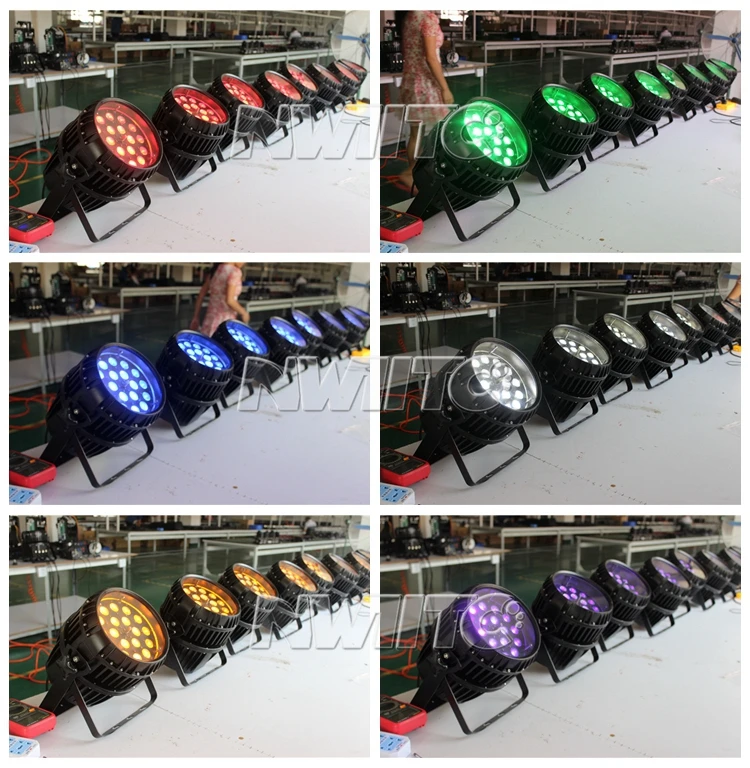 RGBWA UV 18x18W Zoom Wash Uplight LED Par Can Light Waterproof Aluminum Body with DMX Control for DJ and Theme Park Use