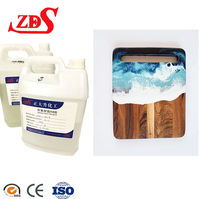 Crystal clear bar epoxy resin coating promarine resin factory / 1:1 ratio / non-toxic and odorless transparent resin