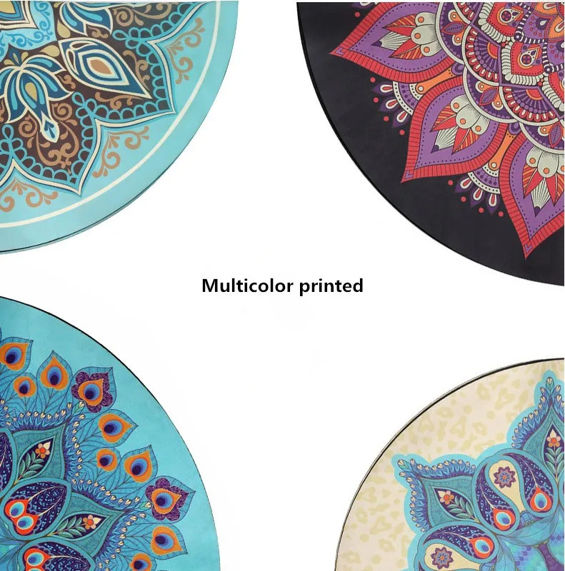 Mandala Printed Round Yoga Mat Natural Rubber Mat For Meditation Buy