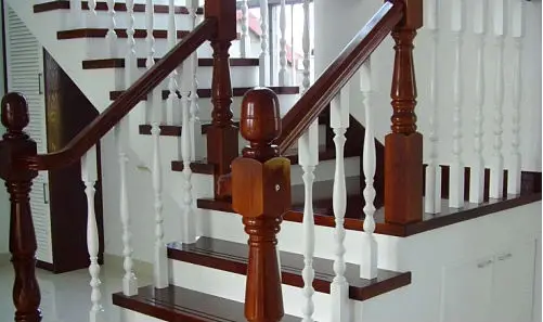 linyi baiyi wood hand railing /wood baluster/recon wood moulding