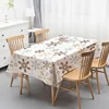 Flakes beige party Christmas table cloth holiday custom size and pattern table linen