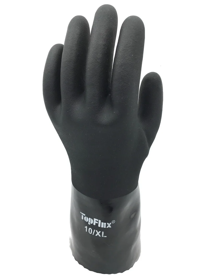 Good Grip Pvc Triple Dipping Coating Oilfild Mechanical Work Gloves