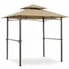 8x5feet Double Tiered Canopy BBQ Grill Gazebo With Bar Shelves