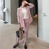 YSMARKET Small Suit Jacket And Casual Pant Two Sets Women Casual Office Business Suits Formal Work Wear Uniform Styles Elegant