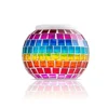 Indoor Outdoor Color Changing Garden Decorative LED Night 3D rainbow table desk ball solar powered glass mosaic jar Lights