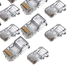 10 Pcs Wholesale RJ45 Connector Network Cable CAT5 Crimp Ends Plug x 100