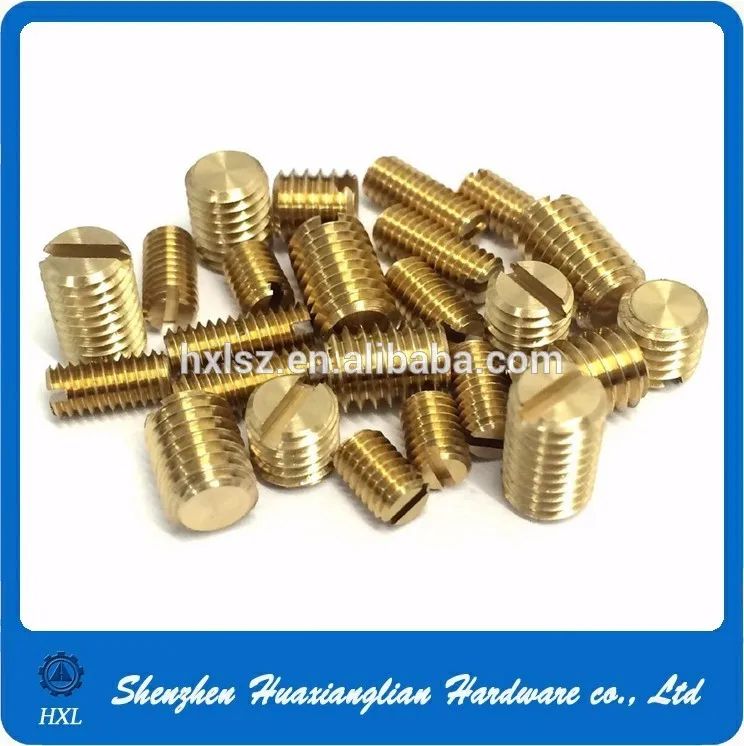 M3 M4 M5 M6 Small Flat Slotted Head Brass Set Screws Buy Brass Set