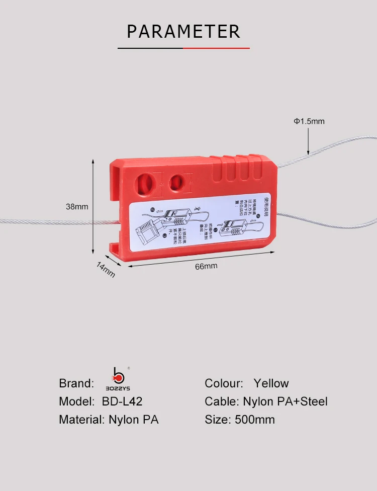 BOSHI Customized Multi-Function Adjustable Stainless Steel Cable Lockout